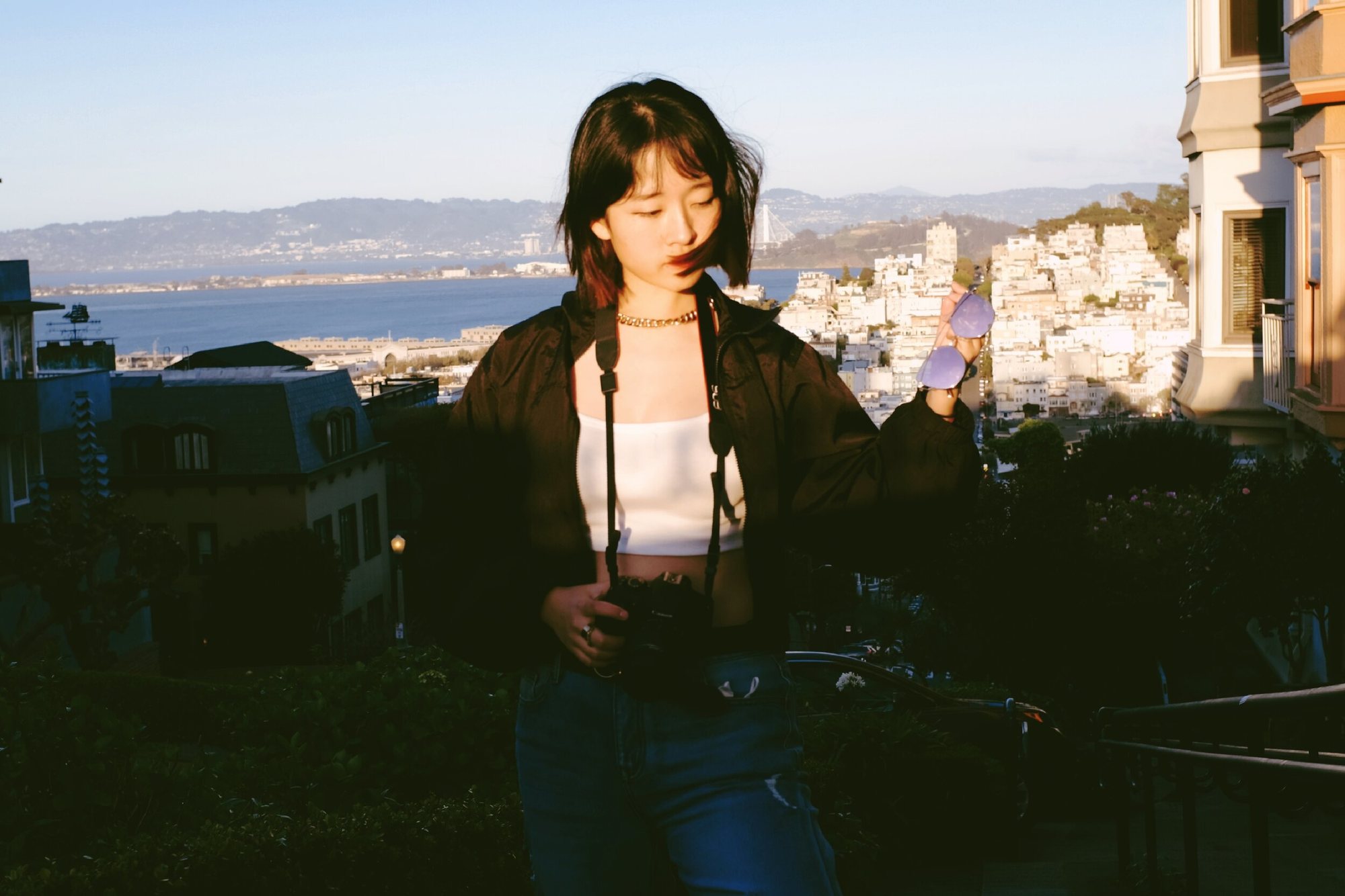 Lulu Wang photographing in San Francisco